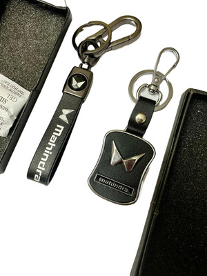 BBG NEW_Stylish Car Mahindra Combo strap & chrome finish key ring keychain Key Chain