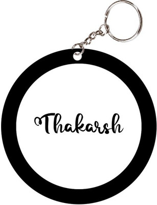 SY Gifts Thakarsh Name Black Keychain Key Chain