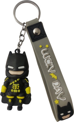 Mistazzo DC Combat Batman Rubber 3D Silicon Keychain Keyring For Boys Girls kids Key Chain