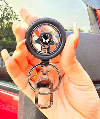 OFM Premium Quality Tyre Designed Heavy Metal Buckle Mahindra Key Chain