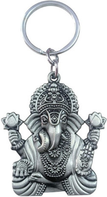 PEARLISH Ganesh Ji Solid Metal Keychain Key Chain