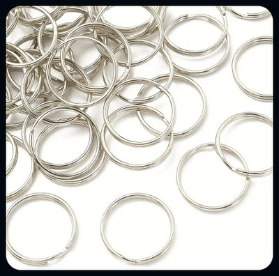 Meeko.com 50pcs Metal Key Rings for Key Organizer Spring Rings,Art,Craft,DIY-A Key Chain