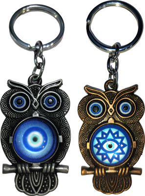 MAG BEE Evil Eye Proection (Design-7 & Design-8) Combo Pack of 2 for Car Bike-kC584 Key Chain