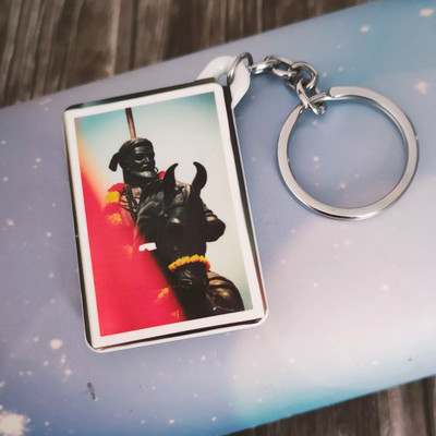 Shiv Jagdamba Religious Chatrapati Shivaji Maharaj Polymer Keychain ShivKeyP30 Key Chain