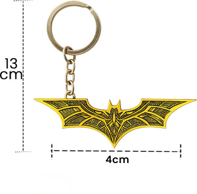 nuVibes Batman Logo Keychain Bat Designer Bronze Metal Key Chain for Car Bike Key Chain