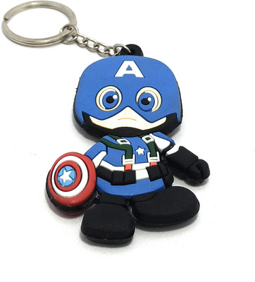 Key Era Captain America Double Side Rubber Key Chain