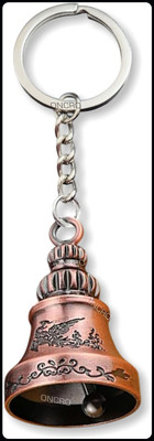 Meeko.com Smart Copper Guardian Bell Bike Car Motorcycle Lucky Charm Gift Hanging-KC Key Chain