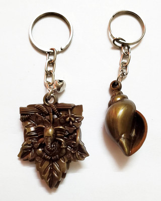 ShopTalk Flip Ganesh with brown shank Key Chain