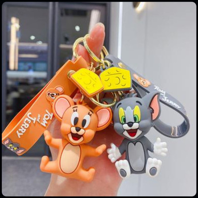 Jainzon 3D Cute Tom and Jerry Keychain For Girls and Boys 2PCs Tom & jerry keyring-S570 Key Chain