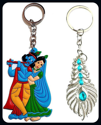 Meeko.com Lord Radha Krishna and OMG keyring-A Key Chain