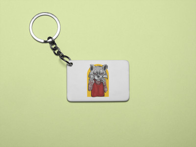 Rushaan Tattoo fox - Printed acrylic animated Keychain(Pack Of 2) Key Chain