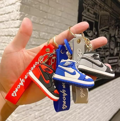 GKM Jordann Sneaker Shoes combo set three keychains with hook & strap Key Chain