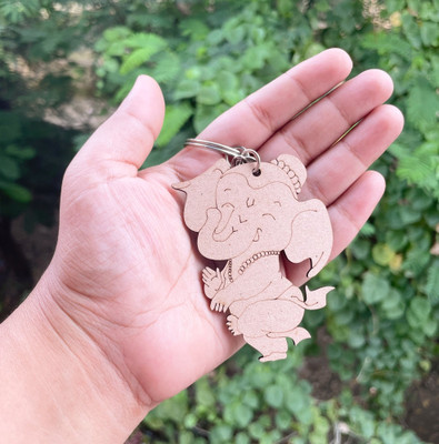 JADOUN ENTERPRISES Shri Ganesh key chain wooden Shri Ganesh key chain for men and women Key Chain