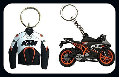 Meeko.com ktm White jacket & Bike ktm key chain-A Key Chain
