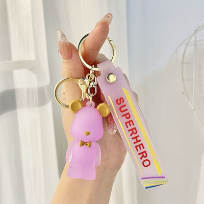 SRG Crystal Teddy Bear shaped Keyring with Hook Key Chain