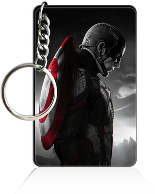 Party Gift Printed Wooden Rectangle Hero key ring Keychain PGRQ255KY (205) Key Chain