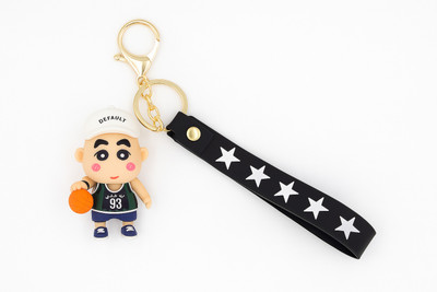 Anii style S29 Stylish Cartoon Basketball Player Keychain with Star Strap for Kids Key Chain