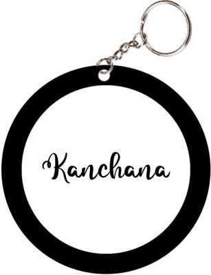 SY Gifts Kanchana Name Black Keychain Key Chain