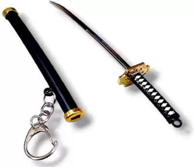 Filsfa New UNSHARPED Katana Metal Sword Key Chain with Cover -In Multicolor Pack Of 1P Key Chain