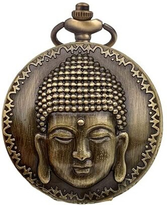 GKM Lord Buddha Analog Antique Pocket Watch Keychain for gifting Key Chain