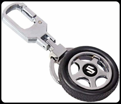 gtrp Trendy-Metal-Rotating-Tyre-Locking-Hook-Keychain Key Chain