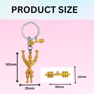 Shiv Jagdamba Fitness Gym Keychain Bodybuilder Motivational Workout Keychain SKeyCom2024120 Key Chain