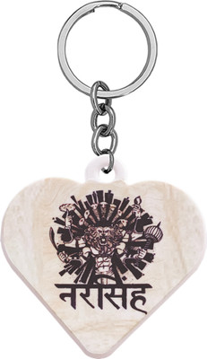 M Men Style Religious Narsimha Polymer Keychain SKeyP72 Key Chain