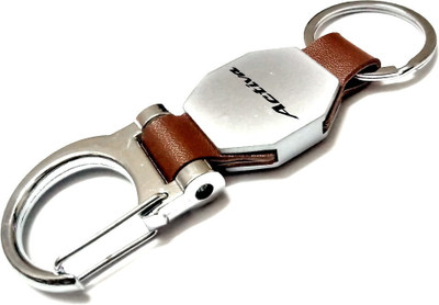 FLAMBE New Premium Leather Metal Hook Locking Keychain Key Chain