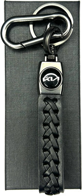 FLAMBE New kia car Black Cross Design Belt Keychain Key Chain