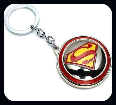 gtrp Revolving | Rotating Superman Silver Log-A Key Chain
