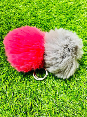 GKM Stylish Pompom Soft fur multi combo set keychain for girls Key Chain