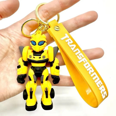 HappierYou Transformers Bumblebee 3D Silicone Keychain with Bagcharm Key Chain