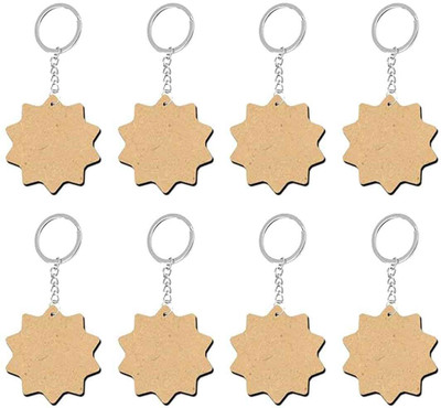 ADIKALA Star Shape MDF Key Chain Key Chain