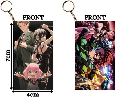 Hariyaali Enterprises LLP ANYA YOR AND LOID HUGGIES X TANJIRO WATER BREATHING Unique Style 2 pcs Combo Key Chain