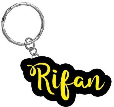 SY Gifts Rifan Name Black Yellow Name Keychain Key Chain