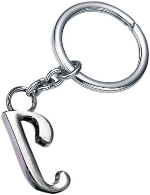 gtrp key Chain-Alphabet Letter J Metal Keychain Keyring Silver Key Chain