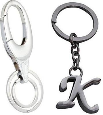 Newview K Alphabet Hook 1 Keyring Keychain for Bike Car House Office Home Key Chain Key Chain