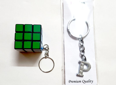 ShopTalk Mini cube with P letter Key Chain