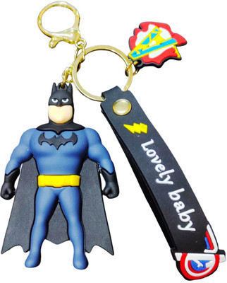 NICELIFE COLLECTIONS Harry Potter Cartoon Character Keychain with Wand, Black Strap with Stars Key Chain