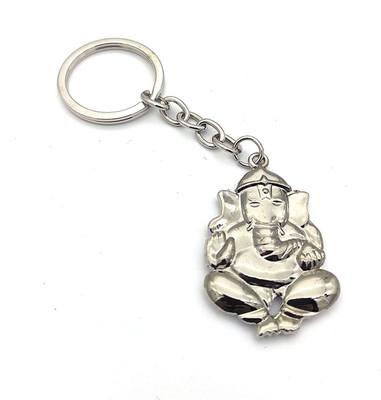 Virom Lord Ganesha Keychain Ganesh Ji Dual Side Keyring For Car,Bike,Home&Office Keys Key Chain