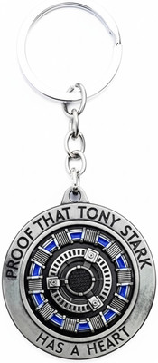 Electro Cloud Iron Man Arc Reactor Keychain | Proof That Tony Stark Metal Silver Key Ring Key Chain