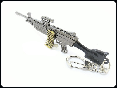 gtrp Keychain-Pubg Props M249 Gun 3D Metal Body 120mm Length Key Chain Key Chain