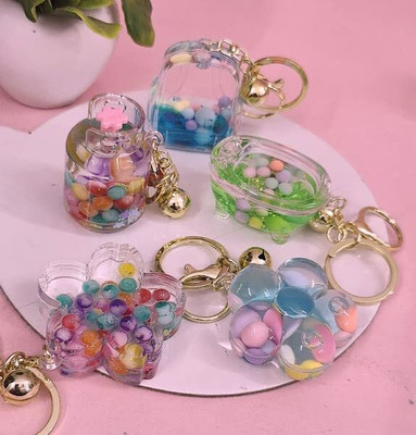 Tera13 Water Glitter Keychain For Girls | Keyring For Kids Birthday Party Key Chain