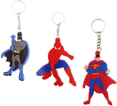 MM PVC Rubber Cartoon Character Captain America and Shield Keychains - 2 keychains Key Chain
