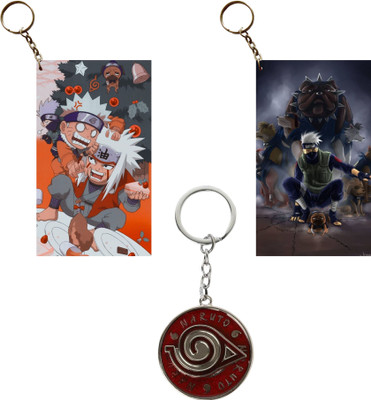 Hariyaali Enterprises LLP Naruto NARUTO AND JIRAYA FIGHTING KAKASHI Spinning Unique Style 3 pcs Combo Key Chain