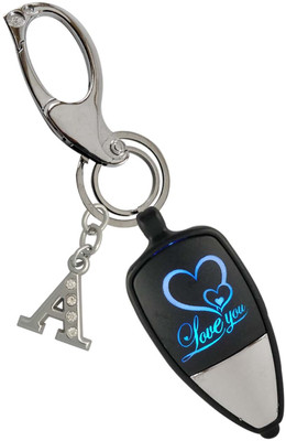 SHOKY LOOKS Excellent Quality Love U Light With A Letter Stylish Locking Lock Key Chain