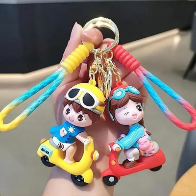 SRG Cute Red and Yellow Scooter Keychain Pack of 2 Key Chain