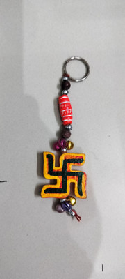SVGG DECORS Wooden Ganesh Ji Carved And Painted Key Chains Set Of 1 Pc Key Chain