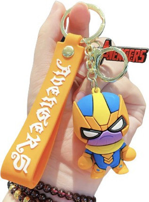 Lenity New Trending Marvel Avenger 3D Cartoon Character Cute Keychain with Loop ,Hook Key Chain