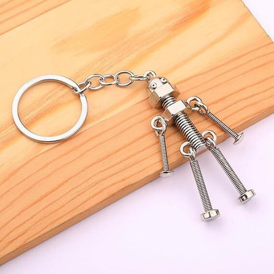 Unique Enterpise Robot Keychains Metal - Movable Robot Keychain with Hands and Feet - Creative Key Chain